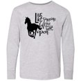 thumbnail image 3 of Inktastic Live Like Someone Left the Gate Open Horse Silhouette Long Sleeve Youth T-Shirt, 3 of 5