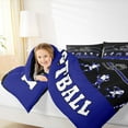 thumbnail image 4 of jejeloiu Rugby Game Gamer Bedding Comforter Set,Football Sport Theme Twin Comforter Sets,Blue Black Bedding Set For Boys Teens,Luxury Bedroom Decor Reversible,2pcs, 4 of 8