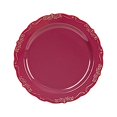 thumbnail image 2 of BalsaCircle 10 Round 10" Burgundy Disposable Salad Dinner Plastic Plates Embossed Scalloped Trim Party Events Tableware, 2 of 8