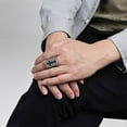 thumbnail image 3 of PAURO Cross Rings for Men Stainless Steel Personalized Hip Hop Statement Vintage Punk Simple Big Chunky Jewelry Retro Color Size 9, 3 of 6