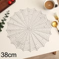 thumbnail image 2 of Lace Spider Web Tablecloth 15 Inch Halloween Centerpiece Round Table Decoration Silver YIWEI, 2 of 8