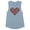 Stonewash Denim, variant on Strawberry Heart Women's Muscle Tank Large White
