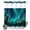 Teal, Cyan, Black, variant on No Hook Shower Curtain, Green Lights Forest Shower Curtains for Bathroom with See Through Top Window, Nature Night Sky Snowy Forest Waterproof & Washable Bath Curtain Stand Up Stall 36"x72"