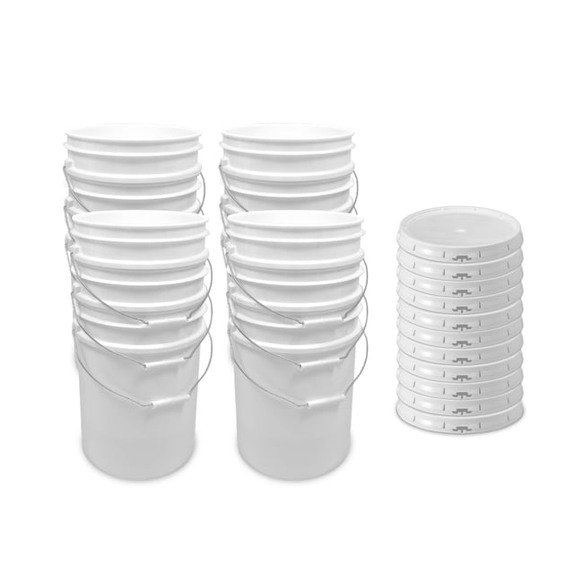 Cubeta ePackageSupply de grado alimenticio de 19 L, resistente, paquete de 12