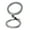 Silver, variant on Double Hoop Magnetic Phone Holder with Full Rotation Capability Foldable Metal Construction for Desks