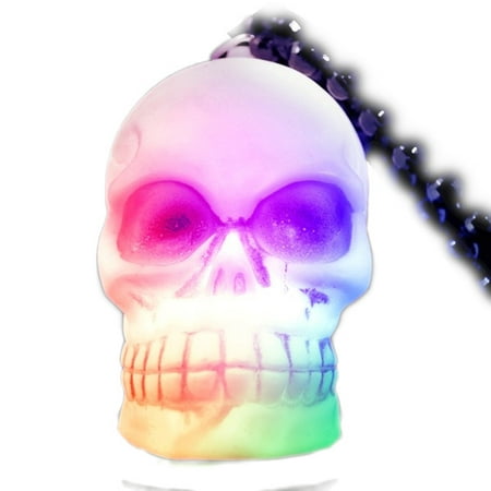 LED Soft Skeleton Skull Bead Necklace