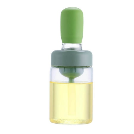 

LHWEN Glass Oil Bottle with Silicone Brush 250° Heat Food Grade Material Precise Scale Ideal for Olive Oil Vinegar Lemon Juice and More Perfect for Cooking Baking and Barbecue