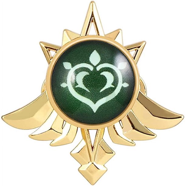 Genshin Impact Vision Broche Pins - Broche luminoso Ojo de Dios - Accesorios de proyecto de juego para mujeres Dendro -