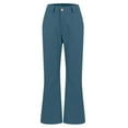 thumbnail image 4 of BODOAO Womens Straight Leg Pants Button Business Casual Work Trousers High Waist Slacks Twill Pants Casual High Waisted Chino Pants Button Down Straight Leg Work Trousers with D S, 4 of 5