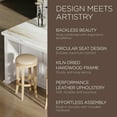 thumbnail image 6 of Open Box Maven Lane Bar Stool in Weathered Oak Finish w/Avanti Vegan Leather, 6 of 6