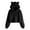 Black, variant on Children's Plush Double Sided Velvet Bear Ears Hooded Sweatshirt Long Sleeve Pullover Top Fleece Shirt for Boys Girls Children Hooded Sweatshirt