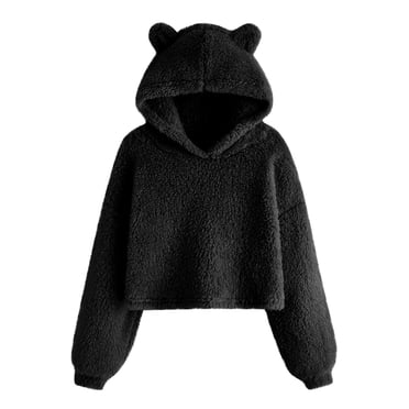 BLVB Kids Little Girl's Fuzzy Fleece Hoodies Warm Loose Sherpa Hooded Sweatshirt Pullover Fall Winter Clothes 7-12 Years
