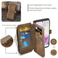 thumbnail image 6 of Asuwish Kickstand Hard Shell Wallet Cell Phone Case with Tempered Glass Screen Protector for Samsung Galaxy A35, Brown, 6 of 6