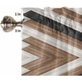 thumbnail image 5 of Kitchen Curtains Set, Brown Black Kitchen Curtains and Valances Set, Boho Wooden Modern Geometric Abstract Rod Pocket Tier Curtains 24 Inch Length for Cafe/Bedroom Windows, 5 of 6