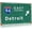 Color 4407, variant on Metal Tin Sign Retro East Detroit Interstate 94 Road Signage Direction Indication Signs Bar Club Restaurant Wall Decoration Vintage Highway Iron Plaque Decor 8x12 Inches