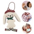 thumbnail image 4 of Unique Bargains 1 Pc Handbag Charm Cute Beaded Chain Handbag Accessories Reddish Brown Beige, 4 of 6