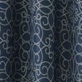 thumbnail image 4 of VCNY Home Versailles Navy Scroll Rod Pocket Blackout Curtain Panel, 52" x 90", 4 of 5