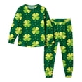 thumbnail image 6 of Auroural toddler girl clothes 5t sets St. Patrick's Day Printed Long Sleeved Shirt And Pants Set For Boys And Girls, 6 of 9