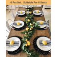 thumbnail image 4 of 13 Inch Round Placemats Set of 6, Black Christmas Non Slip Heat Insulation PP Table Mats, Snowflake Xmas Tree Ball Elk Winter Washable Place Mats for Kitchen Dining Party Table Decor, 4 of 7