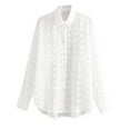 thumbnail image 4 of Womens Fashion Chiffon Blouse Long Sleeve Button Shirt Tops, 4 of 6