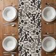 thumbnail image 4 of Table Runner 60 Inches Long for Kitchen Dining, Happy Easter Dresser Scarf Farmhouse, Dining Table Decorations for Wedding/Parties, Vintage Rabbits Carrots Eggs Love Beige 13 x 60 In, 4 of 8
