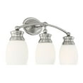 thumbnail image 4 of Elise 3-Light Bathroom Vanity Light in Satin Nickel, 4 of 6