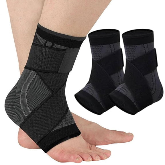 DUPAI Youth Ankle Support Sleeve with Arch Support, Heel &Amp; Growth Plate Stabilizer Sleeve, Breathable Compression Brace for Sports Activities (Black, M)