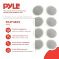 thumbnail image 2 of Pyle PDIC Series 8" 250W Round Flush Mount Wall Ceiling Speakers, (8 Pack), 2 of 11