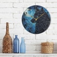 thumbnail image 3 of DEIARA Cool Black Wolf Burgundy Butterfly Wall Clock 10in Silent Mechanism Battery Operated Retro Style for Living Room Bedroom and Kitchen Gold Pointer, 3 of 10