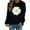 Black, variant on Womens Top Print Casual Ladies Winter Womens Sweatshirt Daisy Tops Sweater Tee Blouse Women's Blouse Womens Long Sleeve Graphic Tees Polyester Yellow Xl