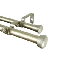 Home Decorative Rosen Double Curtain Rod 160-240" - Light Gold