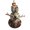 Snowman Shape, variant on Angel Shape Christmas Wooden Hanging Ornaments, 6 Pcs, Xmas Tree Decor for Home Office with Wolf Southwestern Western Vintage Design