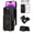 Black, variant on Wallet Case for iPhone 14 15 16 17 Series with Accordion Card Slot Stand Mirror Protective Phone Cover