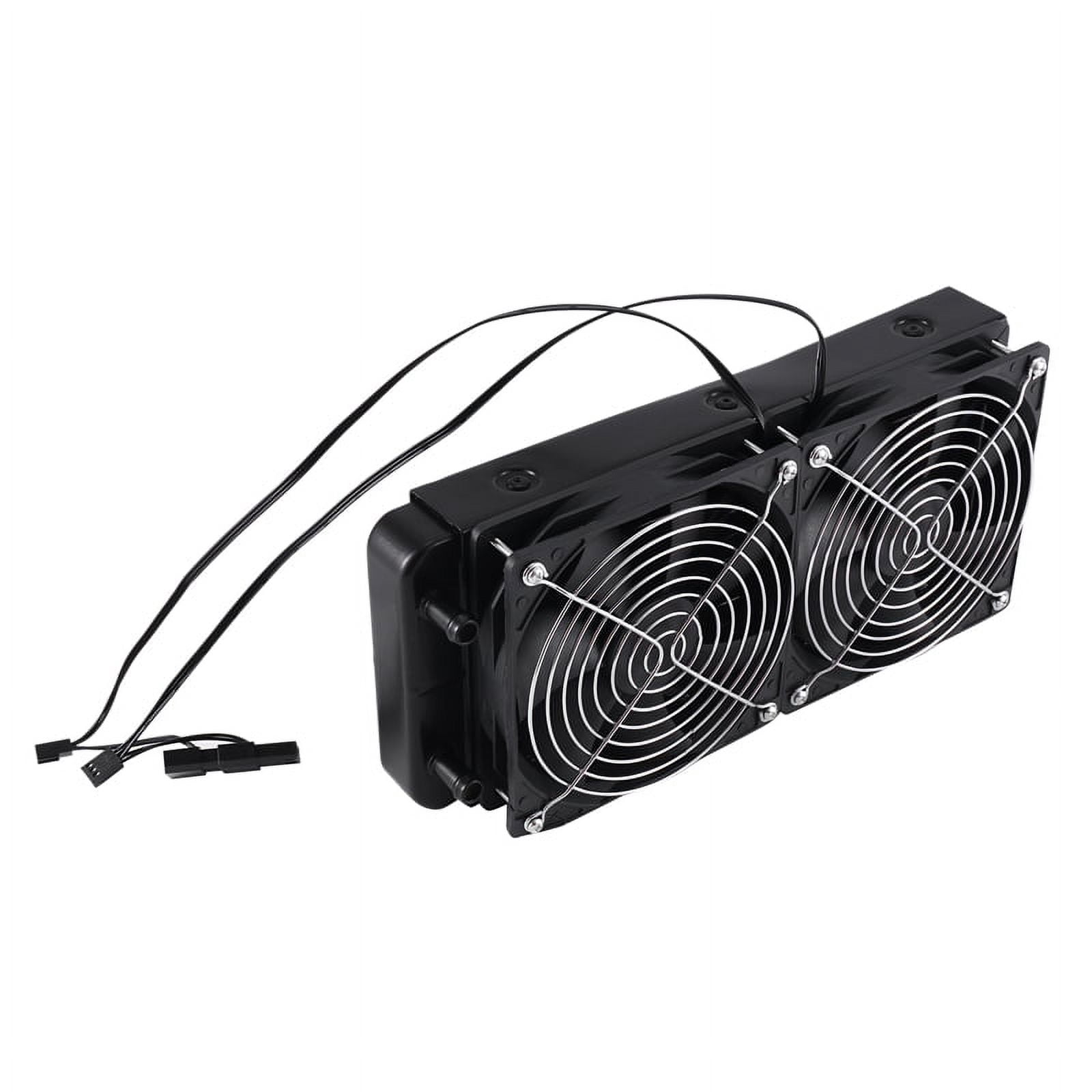Aluminum 2 Fans 240mm 10 Pipe Water Cooling Cooler Computer Radiator with Fan for CPU PC Water Cooling System, Straight