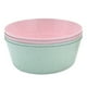 thumbnail image 3 of de vajilla de paja de Vajilla ecológica Tazones Platos Tazas Tenedores Cucharas Cucharas Para Camping Picnic Viajes o diario, Bowls_2 Rosa 2 Verde, 3 of 6