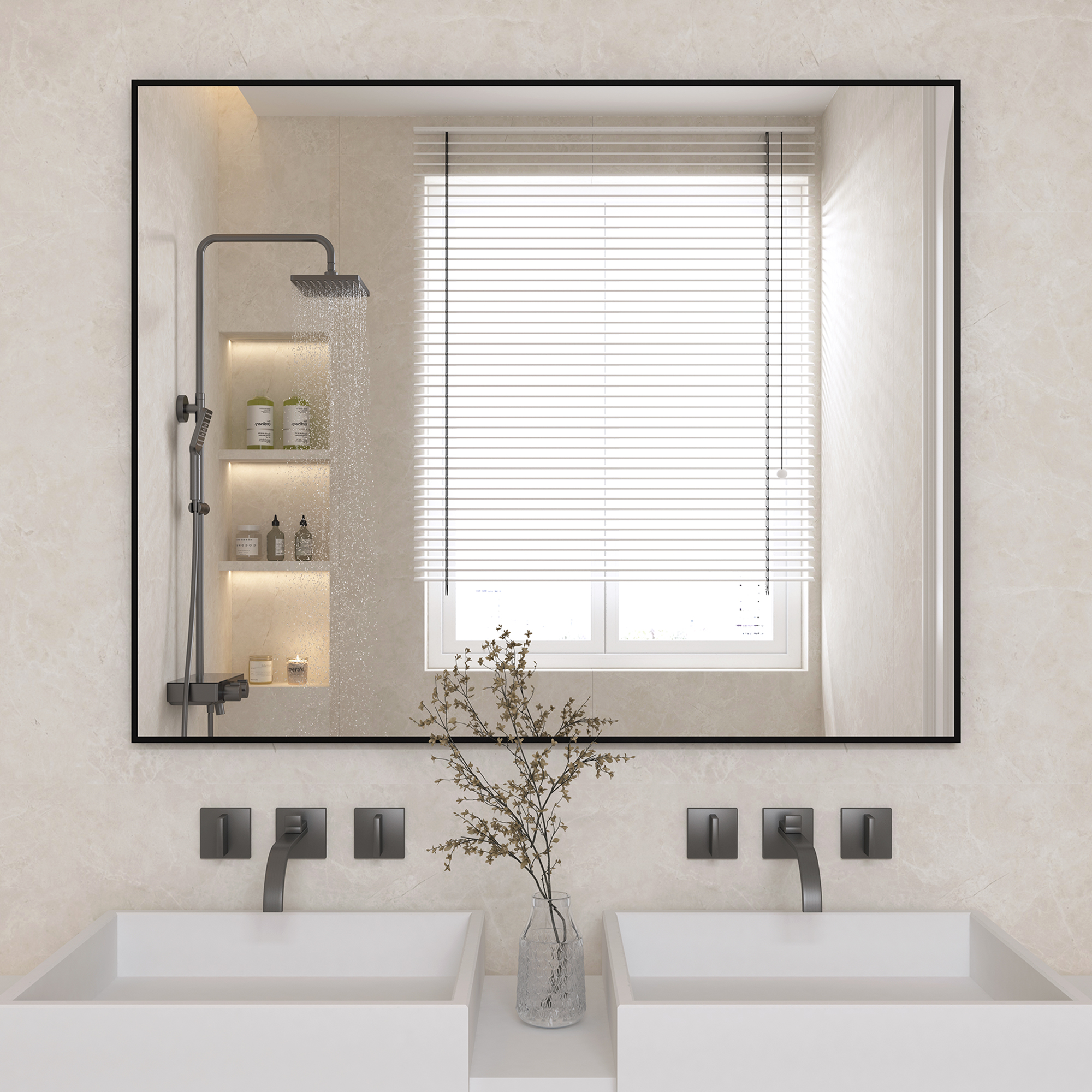 40 in. W x 32 in. H Small Frame Wall Mounted Entryway Decorative Accent