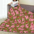 thumbnail image 6 of Bingfone Cartoon Pigs Print Flannel Fleece Blanket Throw Blanket for Bed,Sofa,Couch,Travel,Camping(60"x50" ), 6 of 8