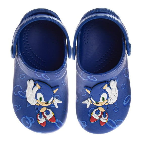 Sonic The Hedgehog Boys Dual Sizes Clogs. (Toddler Little Kids), Blue, Size: 506