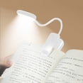 thumbnail image 2 of Kedshhgu Bedside Reading Lamp Clip On Headboard, 360 Degree Gooseneck Design, Clamp Light, Available Batteries, for Bedroom and Office Home Lighting, White, 2 of 6