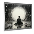 thumbnail image 2 of Designart "Meditative Buddhist Figure" Buddhism Picture Framed Canvas Wall Art, 2 of 5