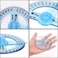 thumbnail image 1 of Transportador circular, 2 piezas Regla transportadora de 360 ​​grados Herramientas de geometría matemática Regla de ángulo de brazo giratorio para escuela Estudiante Aula Papelería de oficina LingWen 9024715824882, 1 of 1