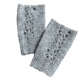 thumbnail image 4 of Xfvqtps Fingerless Gloves for Womens Thumb Hole Wrist Knitting Crochet Flower Hollow Out Solid Color Fashion Thermal Warm Winter Mittens Gray, 4 of 9