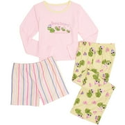 Girl Connection - Girl's Turtle Reindeer Three-Piece Pajama Set