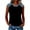 Black, variant on Tank Tops for Women Color Block Denim Patchwork Casual Crewneck Sleeveless Shirt Summer Womens Tanks