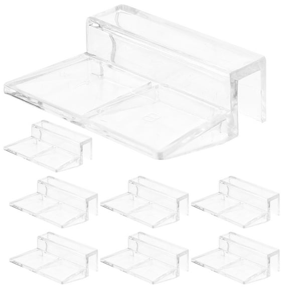 TEHAUX 8-Piece Transparent Acrylic Rimless Aquarium Lid Holder Fish Tank Accessory for Secure Cover Support