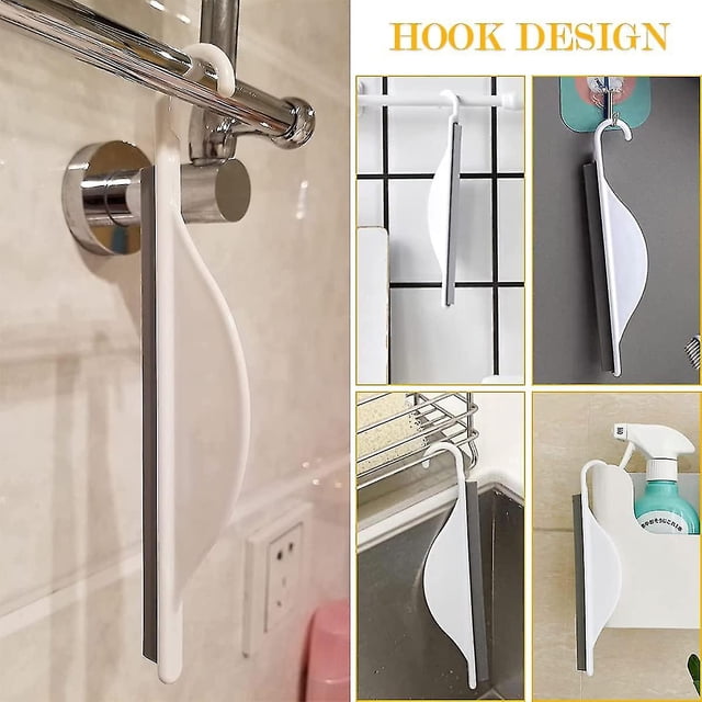 Escurridor de ducha de 3 uds con gancho de pared, escurridor de baño, escurridor de ventana de baño, limpiaparabrisas de baño ZefeiWu 8390615019149
