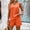 Orange women's 2 piece outfits a1, variant on Cagogo Women's 2 Piece Outfits V Neck Sleeveless Tank Top Shorts Set Casual Summer Vacation Loose Fit Solid Color Boho Travel Clothes Cruise Airport Outfit, Light Blue XL