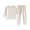Beige, variant on Lenpel Thermal Underwear Set for Toddlers Soft Long Sleeve Fleece Lined Base Layer Tops Bottoms 2 Pcs Pjs Set