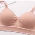 thumbnail image 4 of Bosfbaoi Solid Color Ribbed Nursing Wireless Bralette, Front Closure Adjustable Strap Full Support Bra, Stretchable Comfort Postpartum Lingerie for Women, 4 of 8
