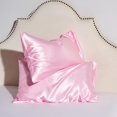 thumbnail image 5 of ANMINY Satin Pillowcase Set of 2 Standard Silk Bedding Pillowcases 40" x 20" Pillow Cover, Light Pink, 5 of 6